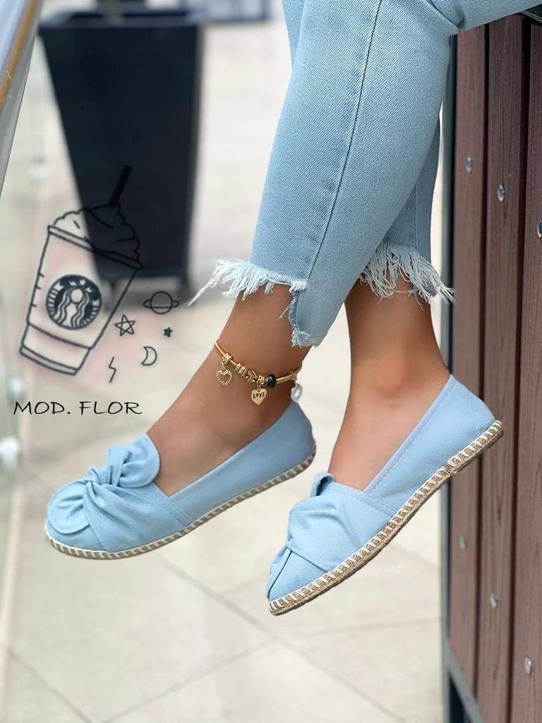 Balerinas Alpargatas Yute Natural Modelo Flor