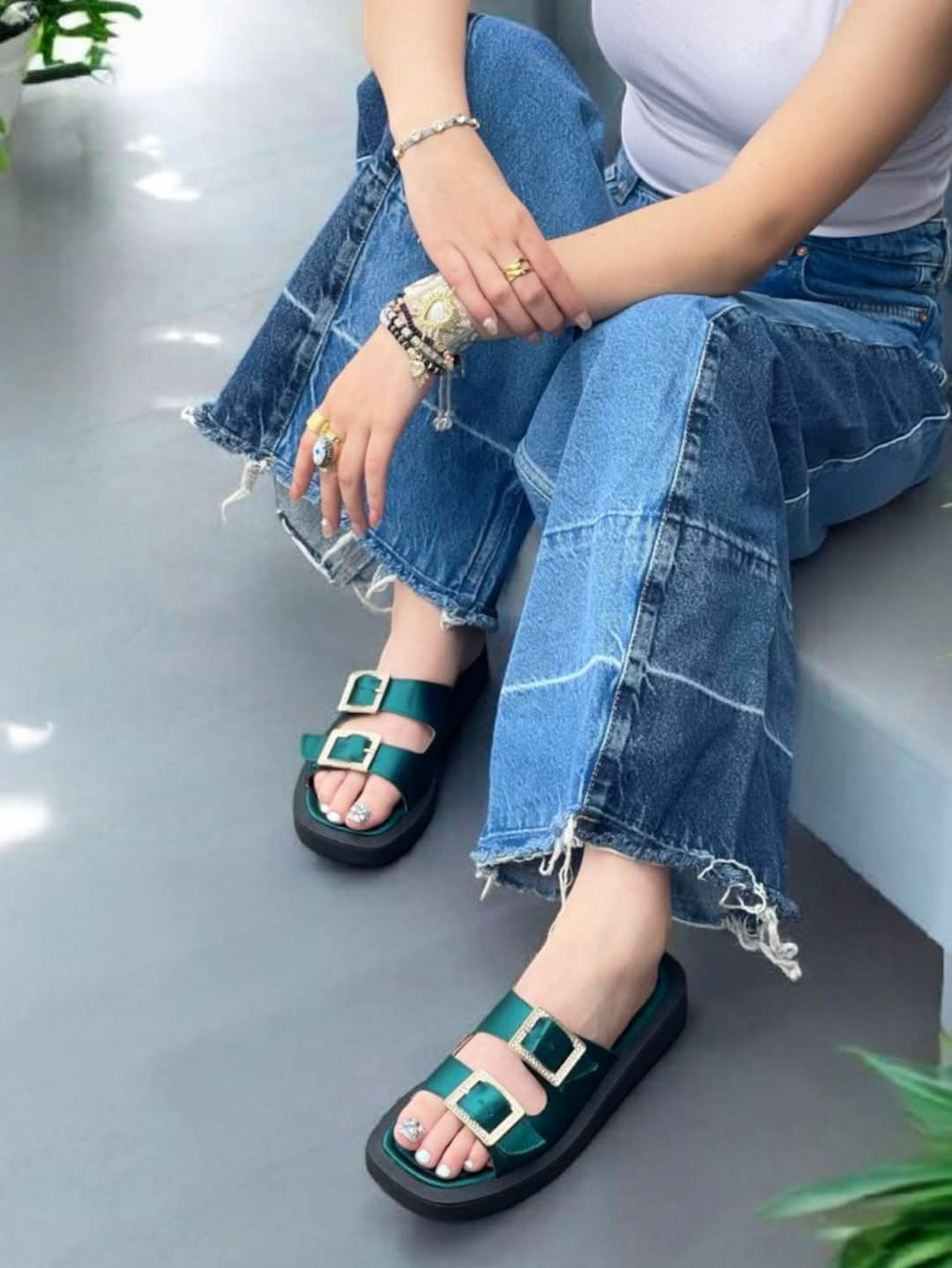Huaraches Sandalias con Hebilla Modelo Shantung