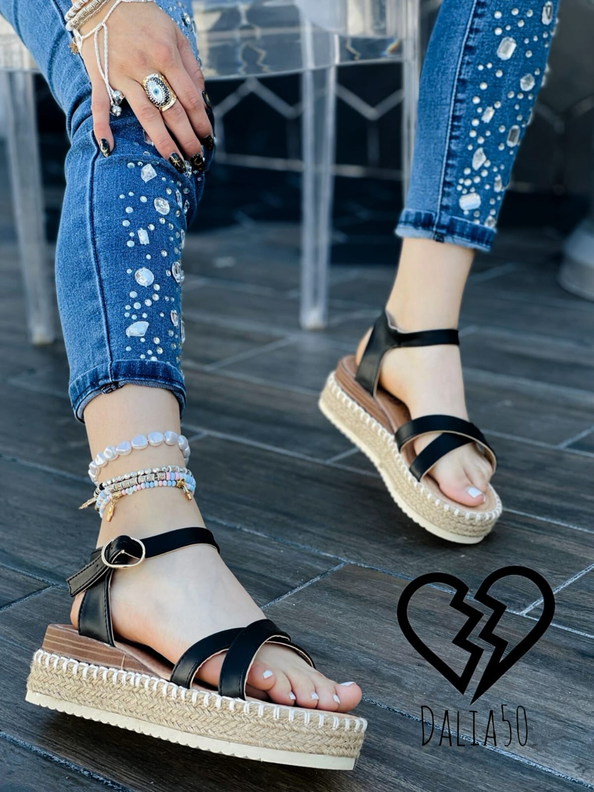 Plataformas Sandalias Alpargatas Yute Natural Modelo Dalia